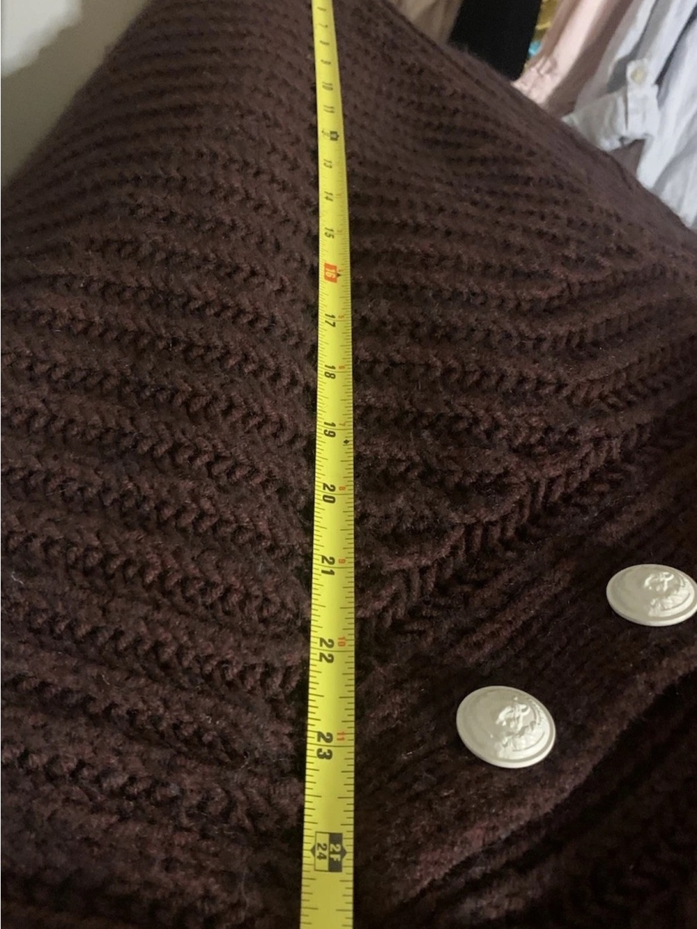Zadig & Voltaire Maroon Ribbed Crewneck Sweater with Side Buttons - Picture 5 of 7